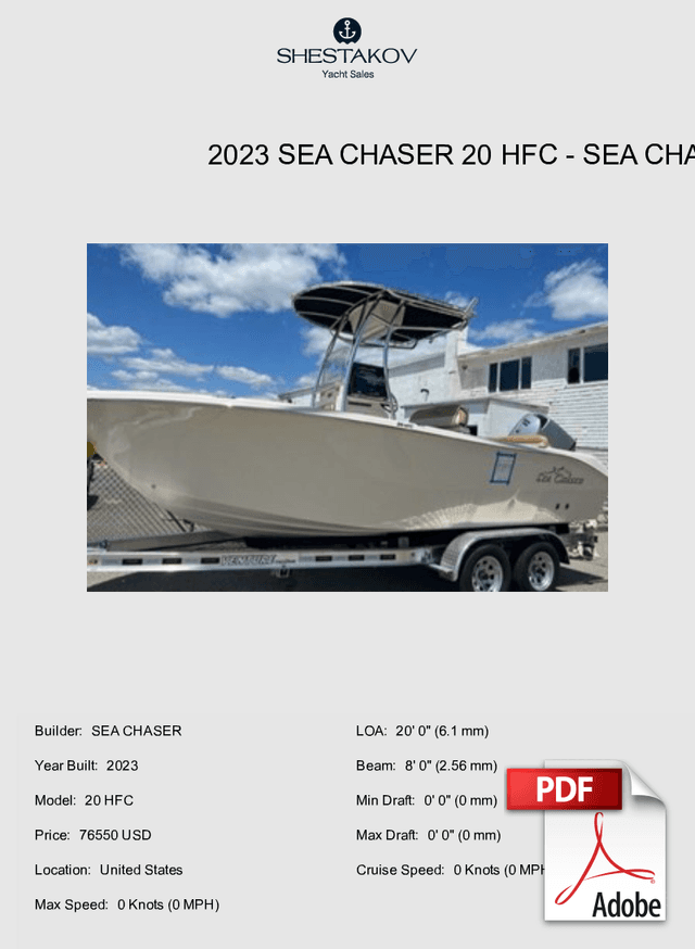 2023 Sea Chaser 20 HFC - 20 HFC - 2023