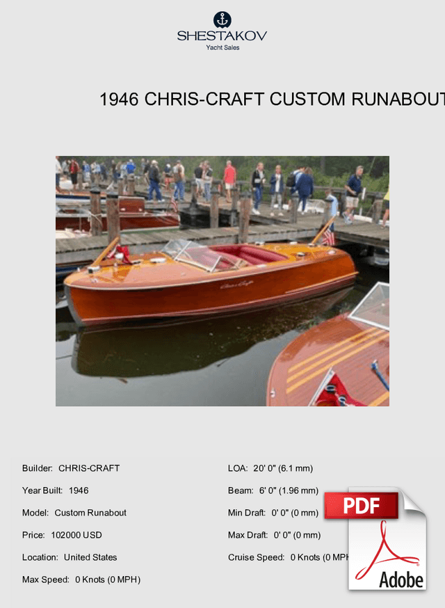 1946 Chris-Craft Custom Runabout - Custom Runabout - 1946