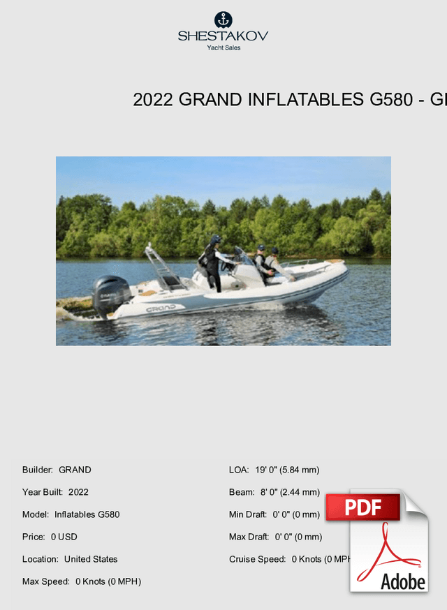 2022 Grand Inflatables G580 - Inflatables G580 - 2022