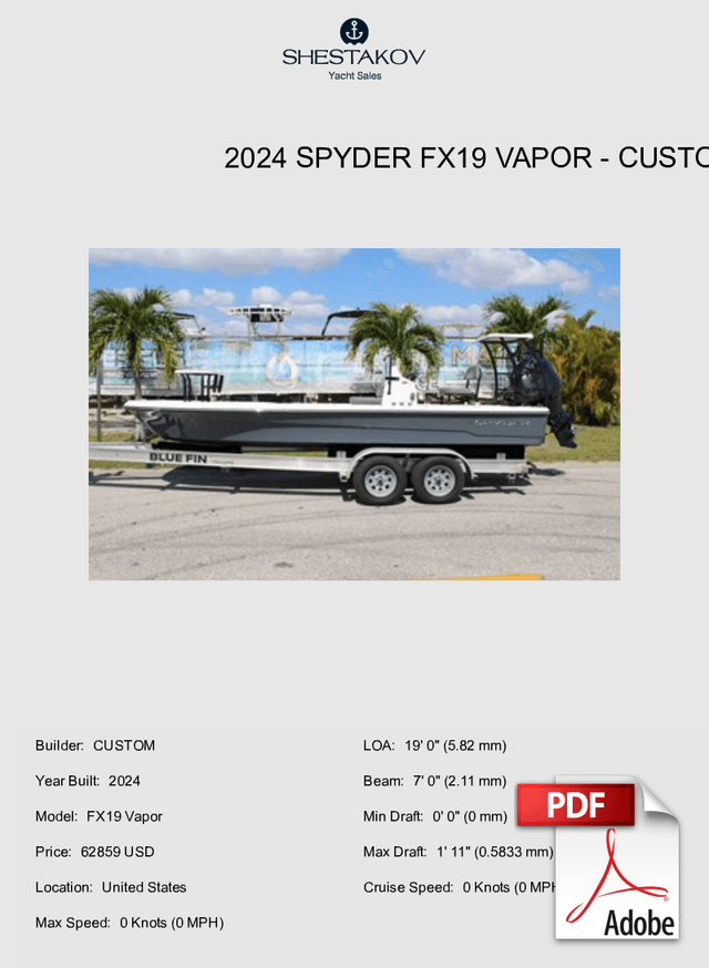 2024 SPyder FX19 Vapor - FX19 Vapor - 2024