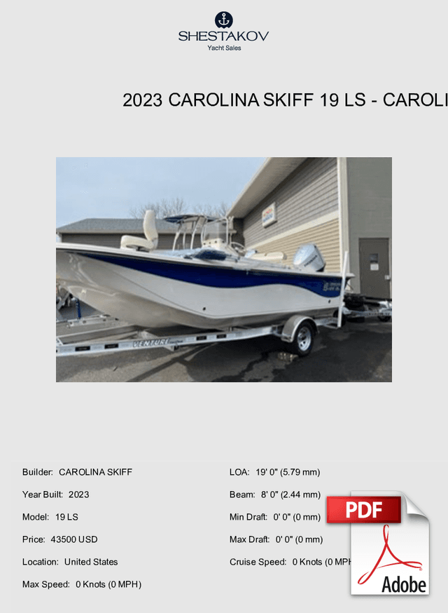 2023 Carolina Skiff 19 LS - 19 LS - 2023