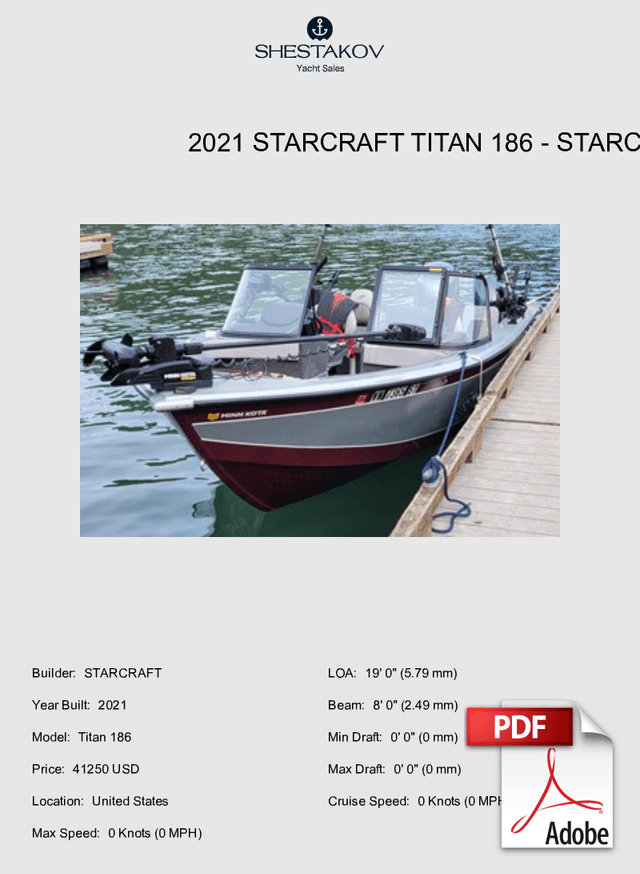 2021 Starcraft Titan 186 - Titan 186 - 2021