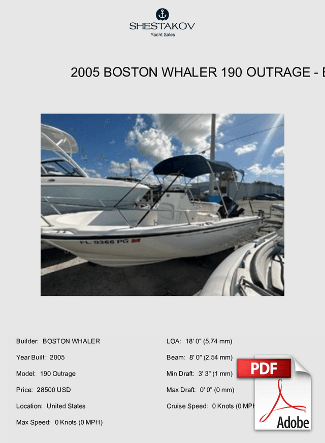 2005 Boston Whaler 190 Outrage - 190 Outrage - 2005