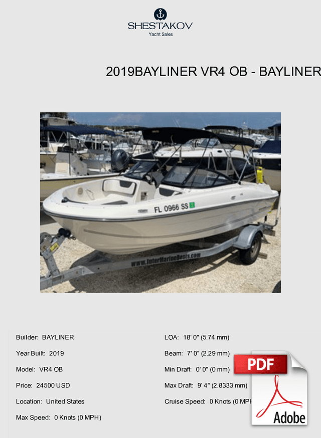 2019BAYLINER VR4 OB - VR4 OB - 2019