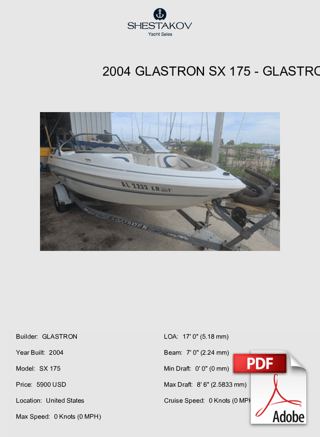 2004 Glastron SX 175 - SX 175 - 2004