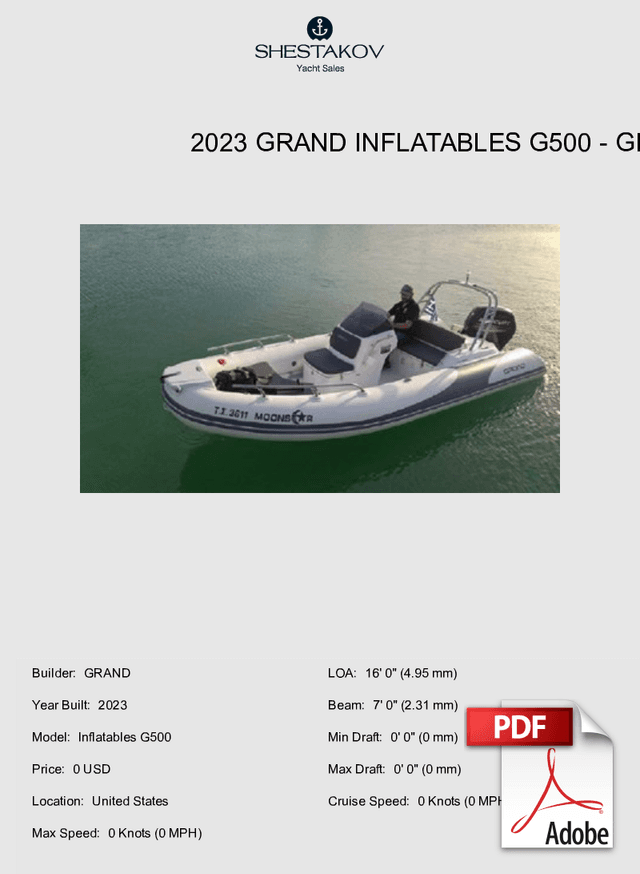 2023 Grand Inflatables G500 - Inflatables G500 - 2023