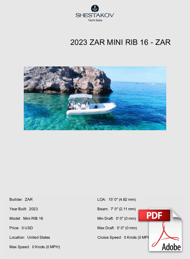 2023 Zar Mini RIB 16 - Mini RIB 16 - 2023