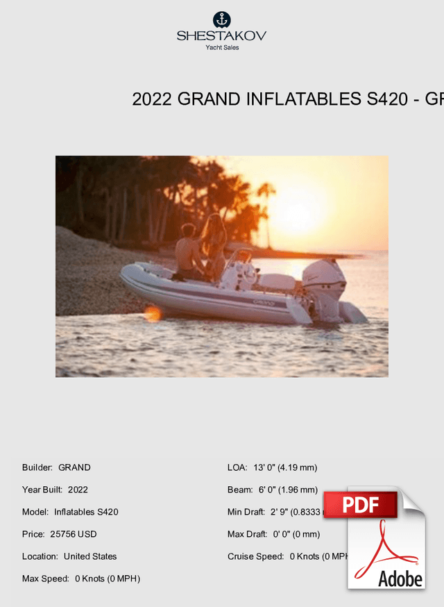 2022 Grand Inflatables S420 - Inflatables S420 - 2022