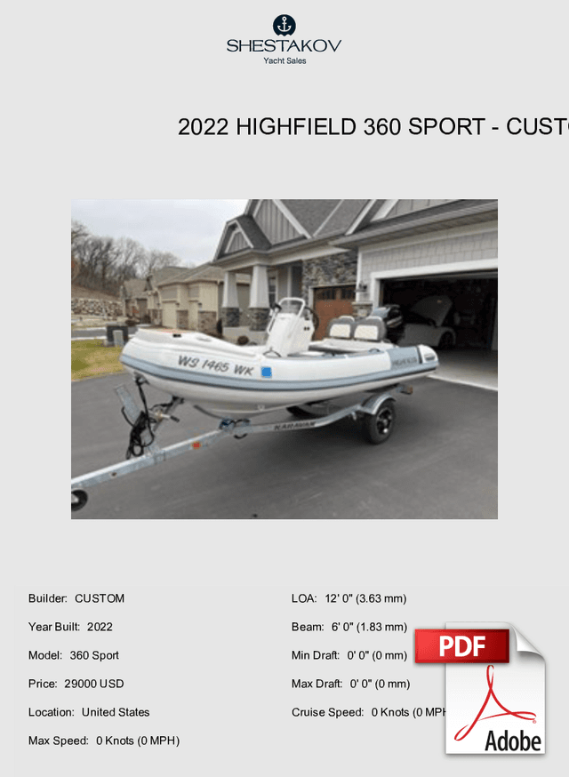 2022 Highfield 360 Sport - 360 Sport - 2022