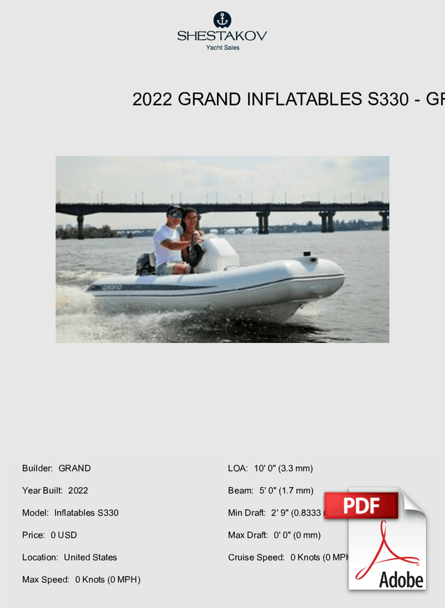 2022 Grand Inflatables S330 - Inflatables S330 - 2022