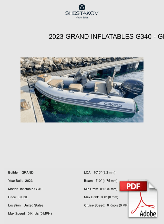 2023 Grand Inflatables G340 - Inflatable G340 - 2023