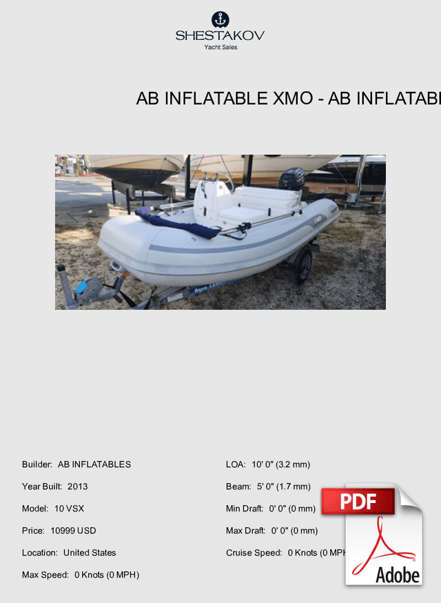 AB Inflatable XMO - 10 VSX - 2014