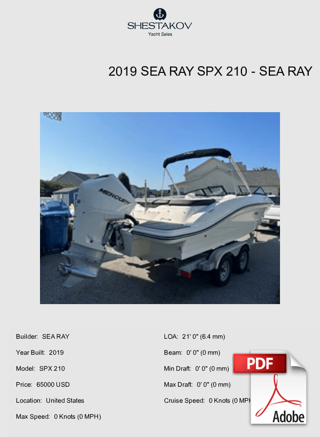 2019 Sea Ray SPX 210 - SPX 210 - 2019