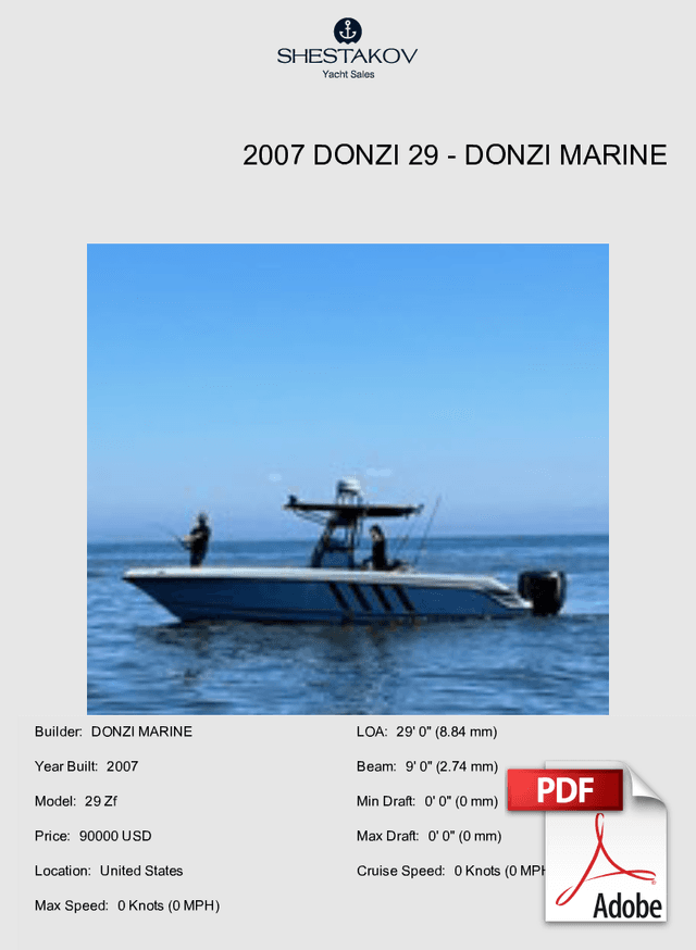 2007 Donzi 29 - 29 Zf - 2007