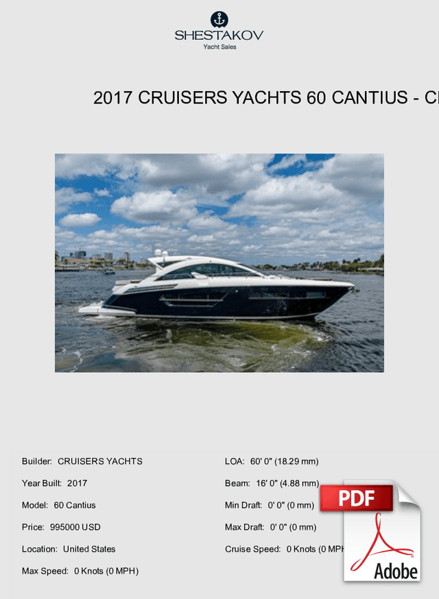 2017 Cruisers Yachts 60 Cantius - 60 Cantius - 2017