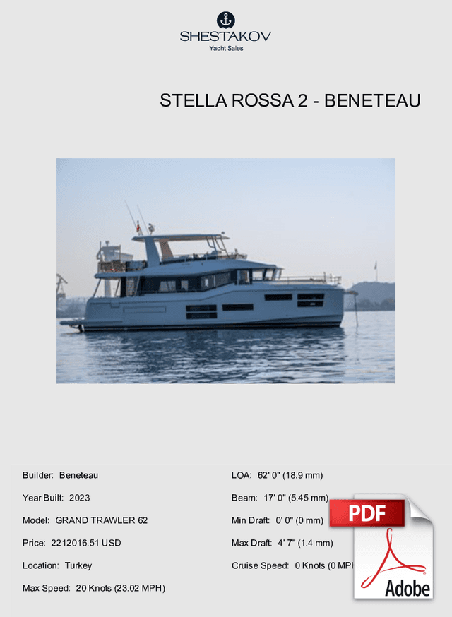 STELLA ROSSA 2 - GRAND TRAWLER 62 - 2023