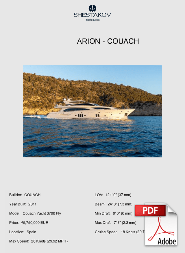 ARION - Couach Yacht 3700 Fly - 2011