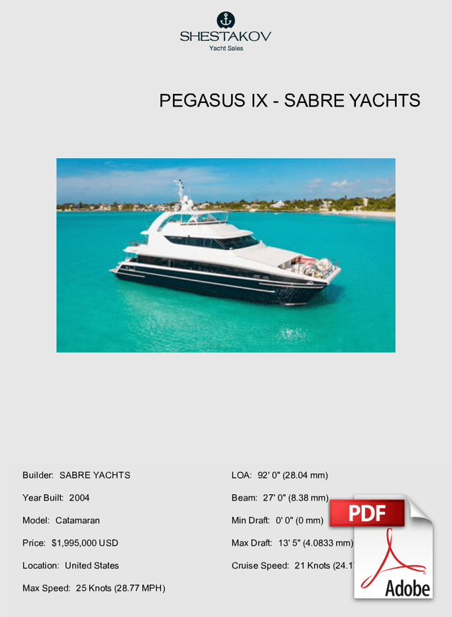 Pegasus IX - Catamaran - 2004