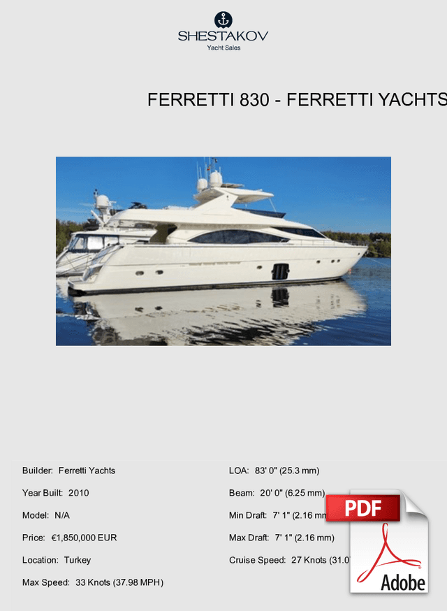 Ferretti 830 - N/A - 2010