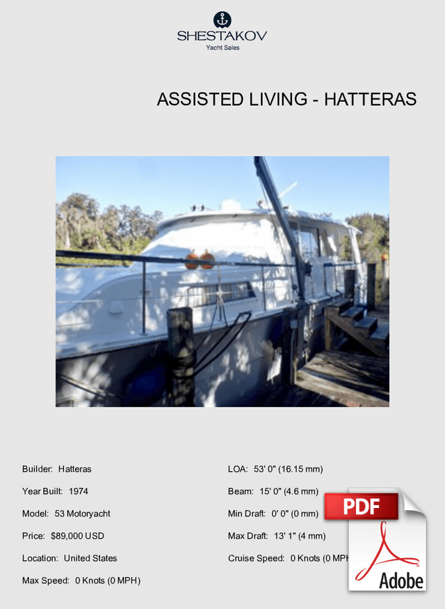 Assisted Living - 53 Motoryacht - 1974