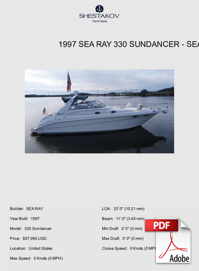 1997 Sea Ray 330 Sundancer - 330 Sundancer - 1997