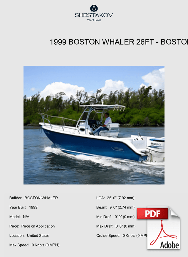 1999 Boston Whaler 26ft - N/A - 1999