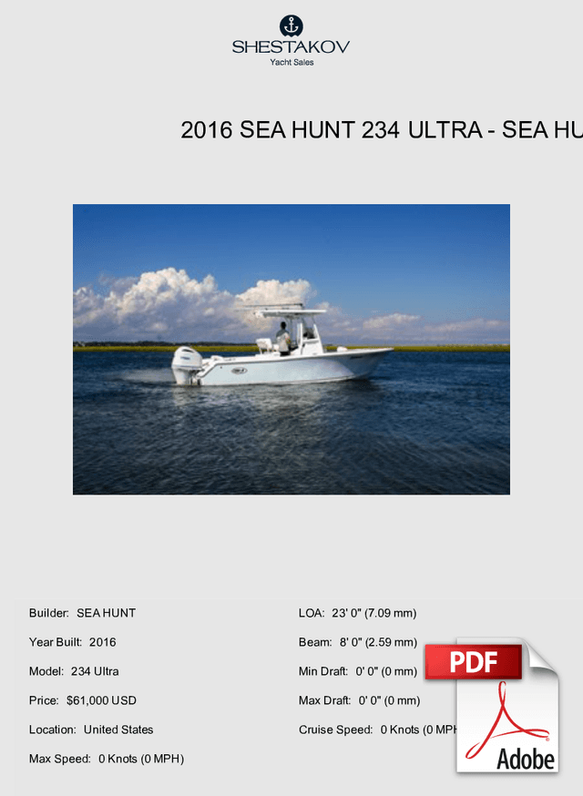 2016 Sea Hunt 234 Ultra - 234 Ultra - 2016