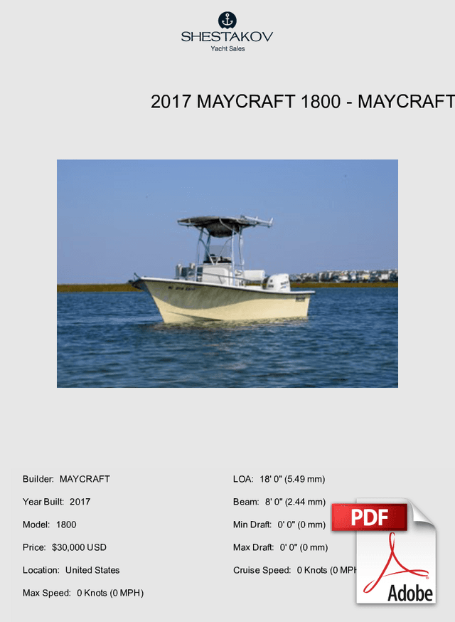 2017 Maycraft 1800 - 1800 - 2017