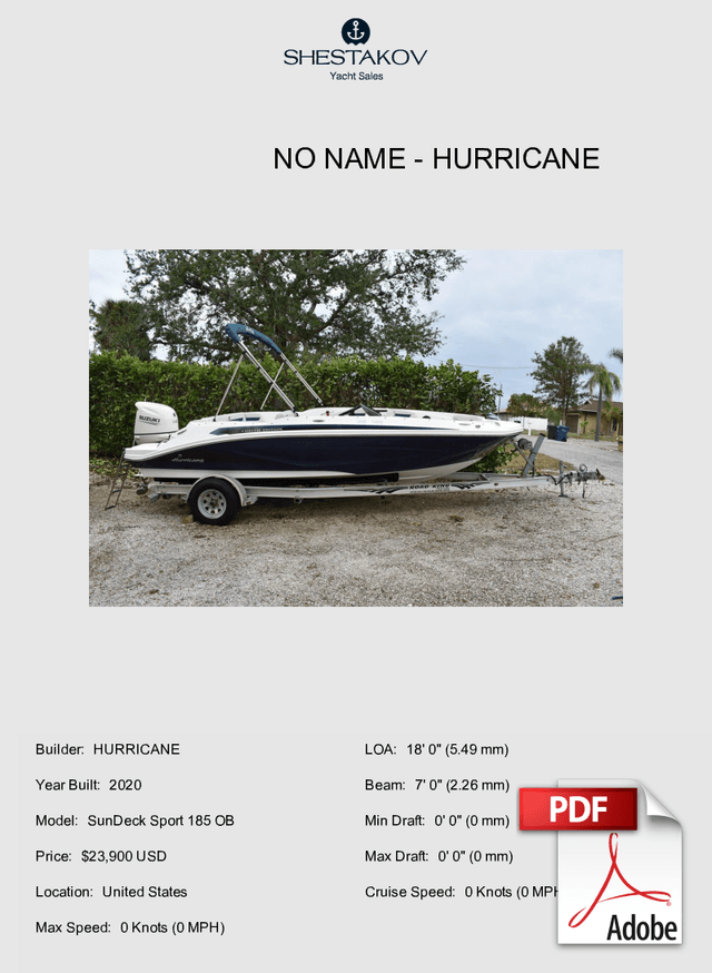 No Name - SunDeck Sport 185 OB - 2020