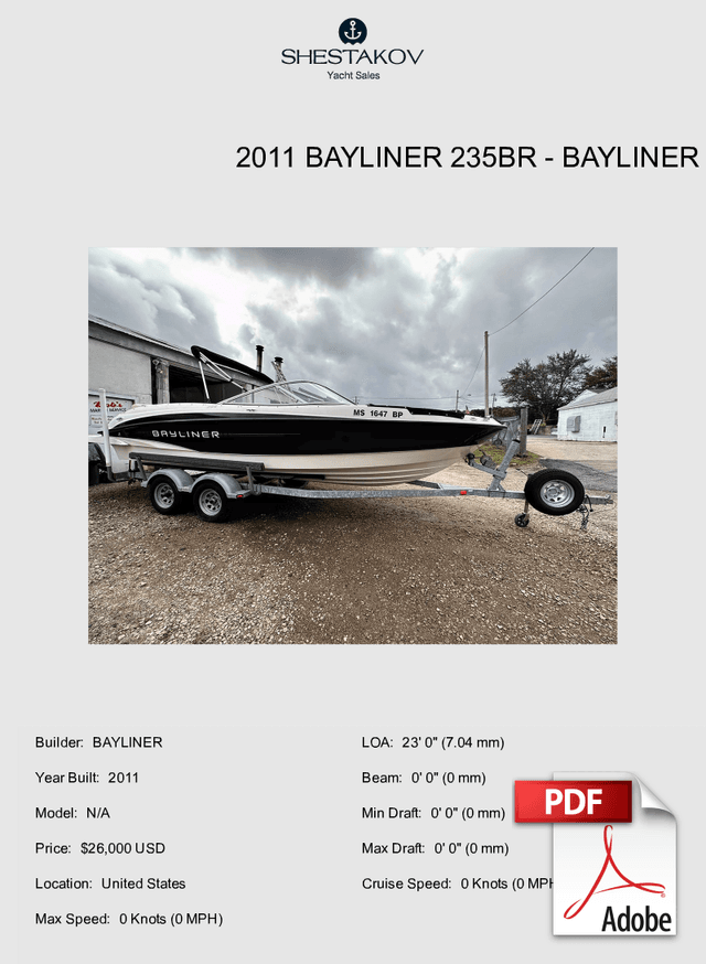 2011 BAYLINER 235BR - N/A - 2011