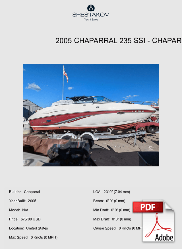 2005 CHAPARRAL 235 SSI - N/A - 2005