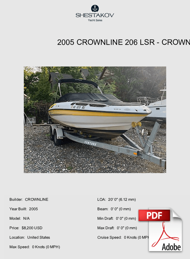 2005 CROWNLINE 206 LSR - N/A - 2005