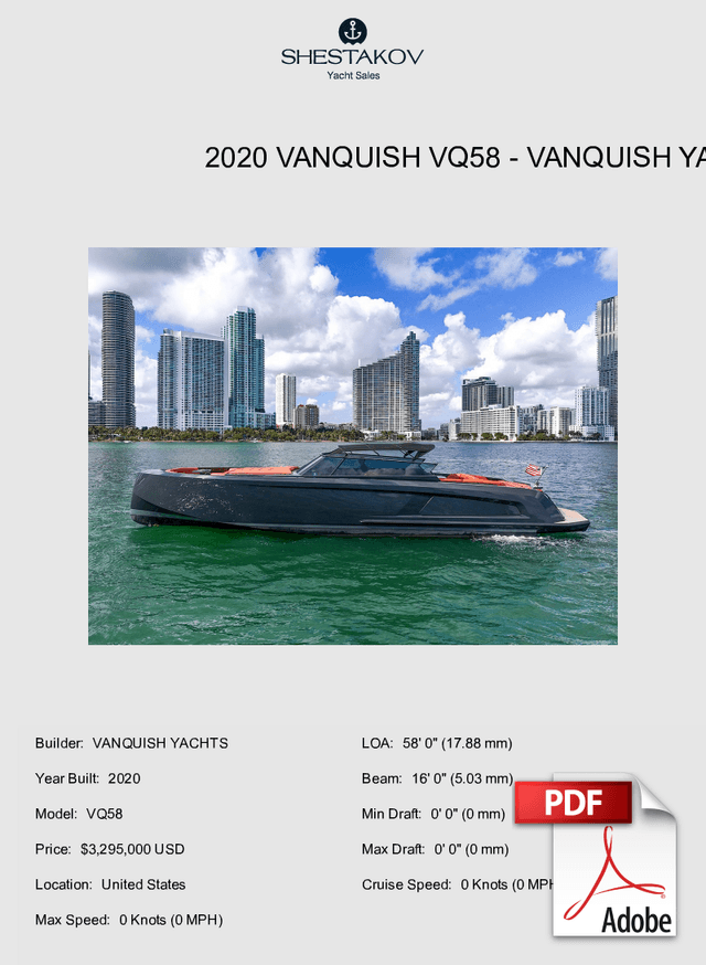 2020 Vanquish VQ58 - VQ58 - 2020