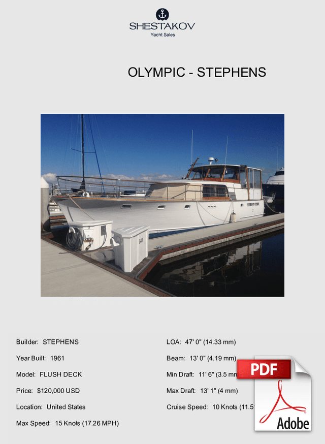 OLYMPIC - FLUSH DECK - 1961