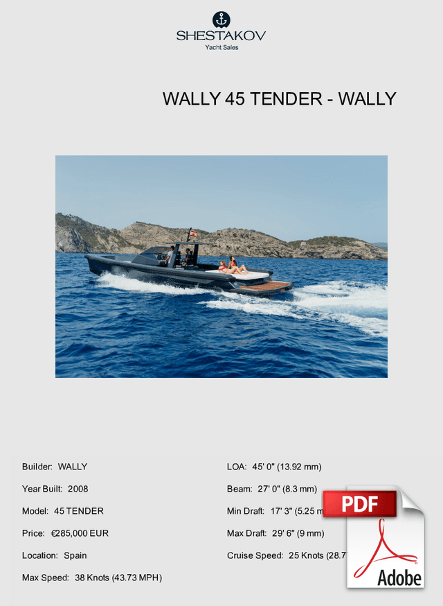 WALLY 45 TENDER - 45 TENDER - 2008