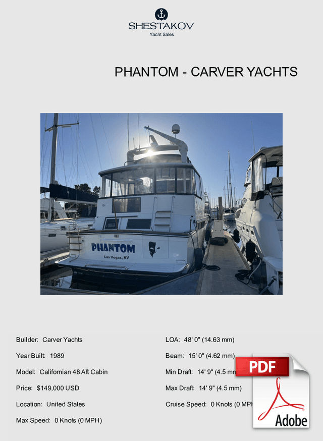 PHANTOM - Californian 48 Aft Cabin - 1990