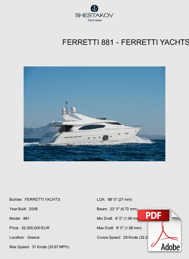 FERRETTI 881 - 881 - 2006