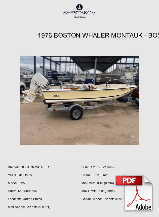 1976 BOSTON WHALER MONTAUK - N/A - 1976