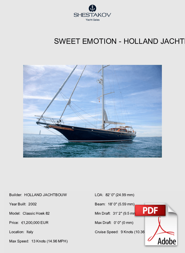 SWEET EMOTION - Classic Hoek 82 - 2002