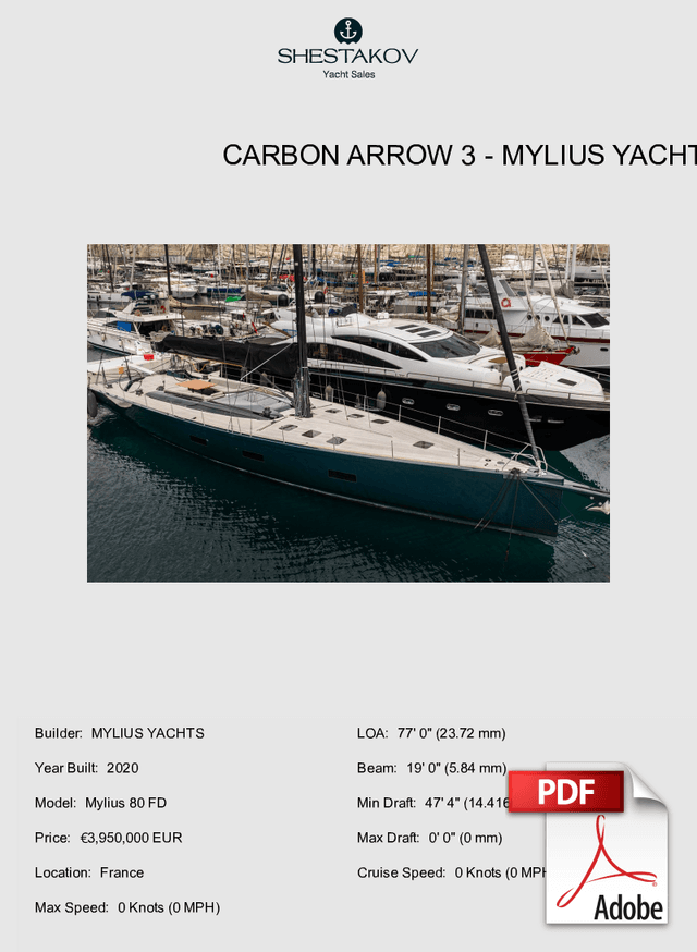 CARBON ARROW 3 - Mylius 80 FD - 2020