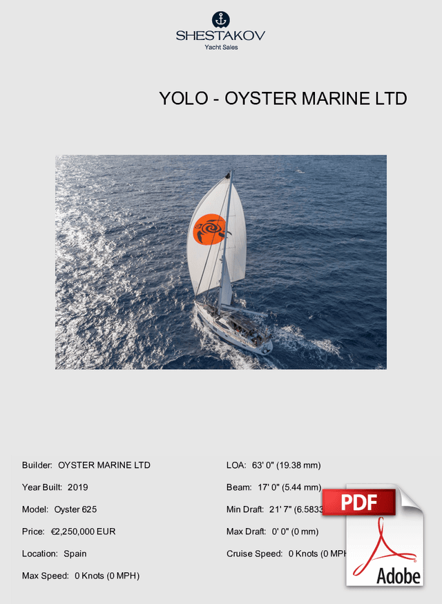 YOLO - Oyster 625 - 2019