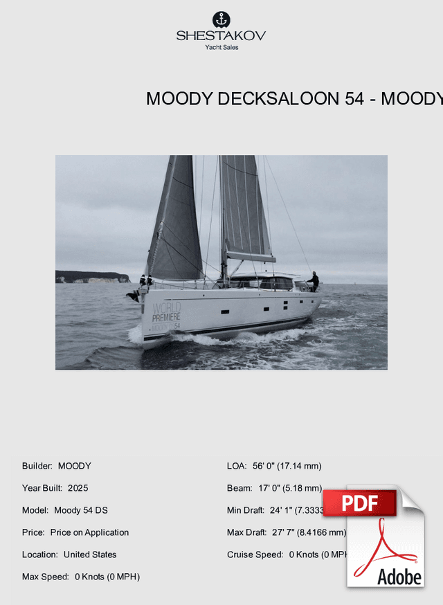 MOODY DECKSALOON 54 - Moody 54 DS - 2025