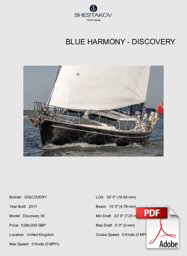 BLUE HARMONY - Discovery 55 - 2011