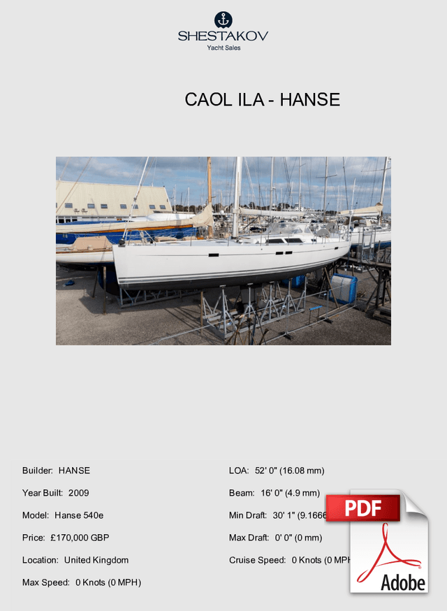 CAOL ILA - Hanse 540e - 2009