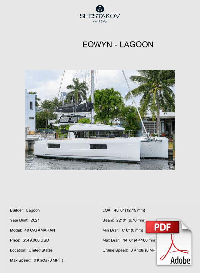 EOWYN - 40 CATAMARAN - 2021