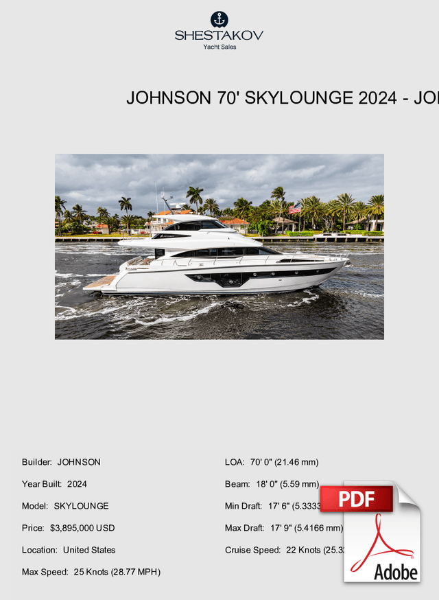 JOHNSON 70' SKYLOUNGE 2024 - SKYLOUNGE - 2024