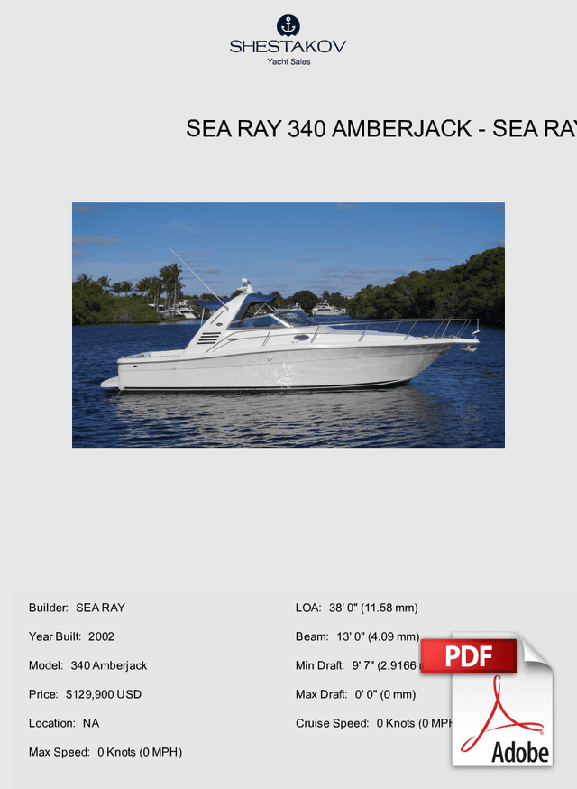 SEA RAY 340 AMBERJACK - 340 Amberjack - 2002