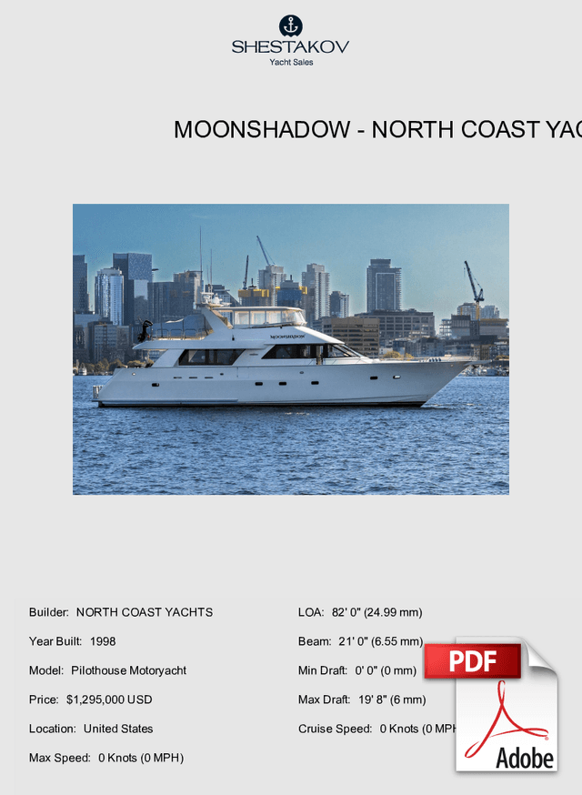 Moonshadow - Pilothouse Motoryacht - 1998