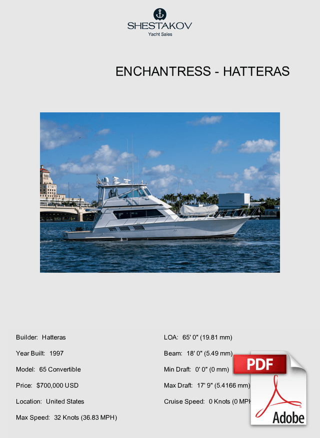 ENCHANTRESS - 65 Convertible - 1997