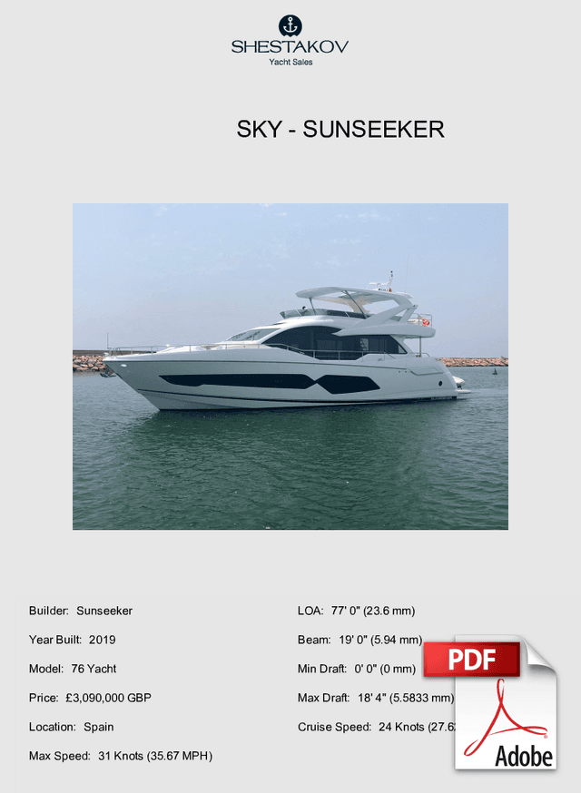 SKY - 76 Yacht - 2019